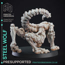 Steel Wolf - Construct - PRESUPPORTED - D&D 32mm