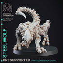 Steel Wolf - Construct - PRESUPPORTED - D&D 32mm