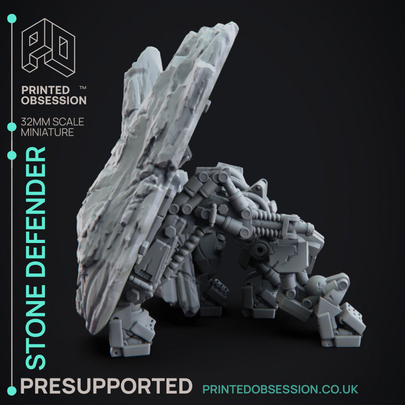 Clockwork Stone Defender - Artificer Creature - PRESUPPORTED - 32 mm scale