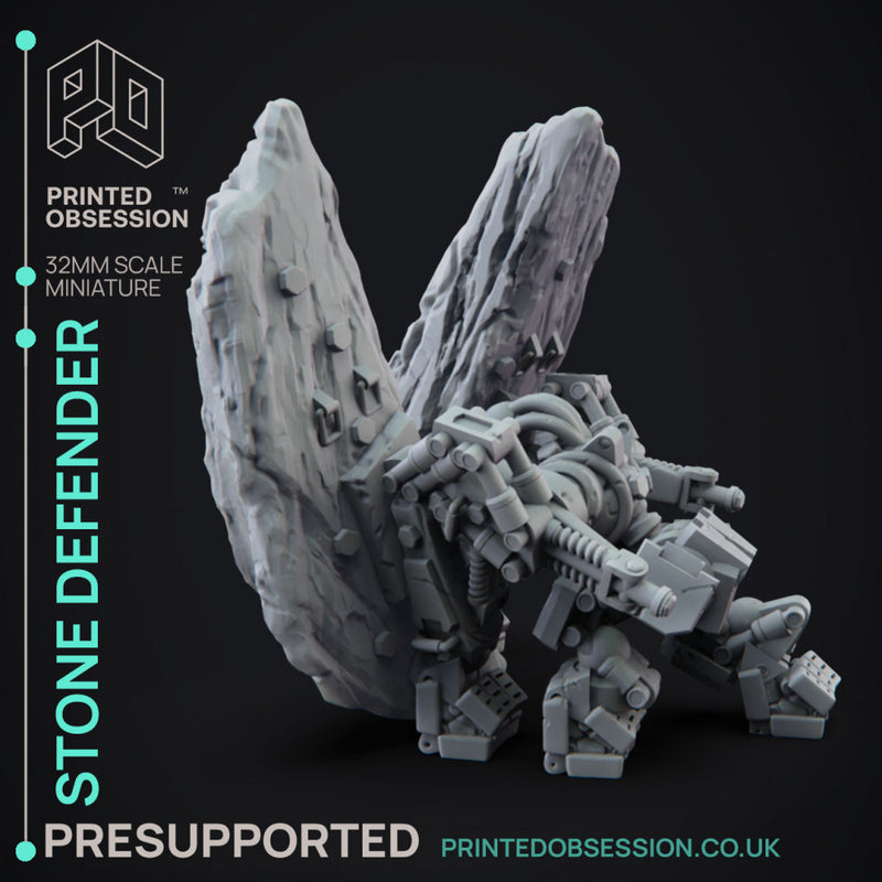 Clockwork Stone Defender - Artificer Creature - PRESUPPORTED - 32 mm scale