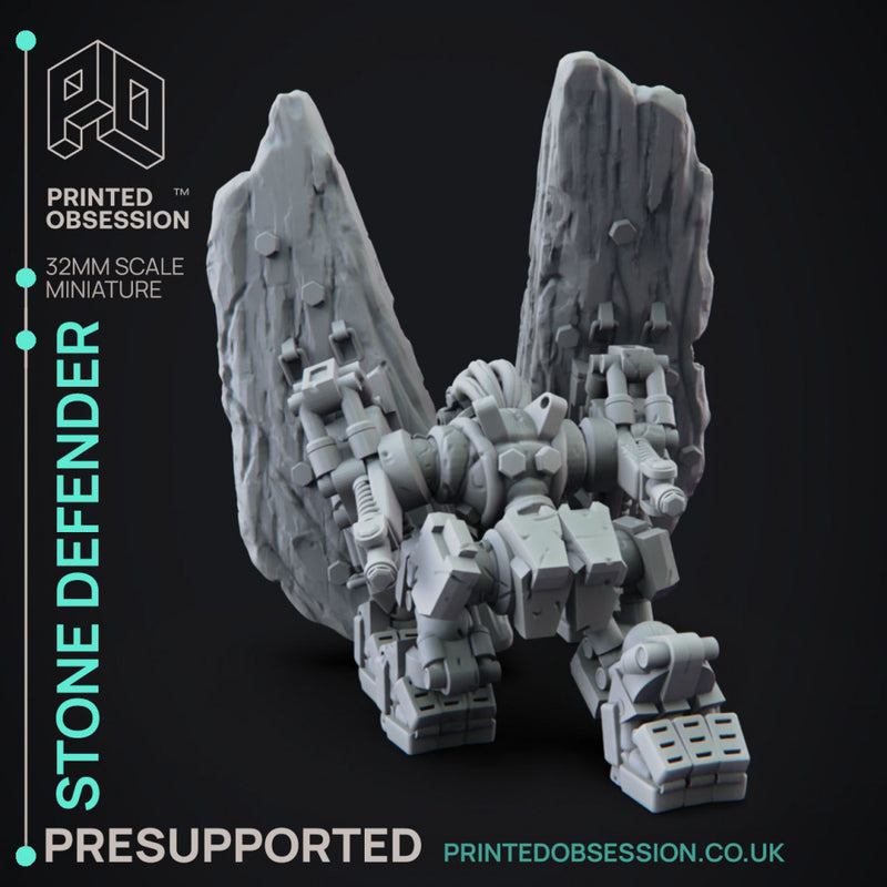 Clockwork Stone Defender - Artificer Creature - PRESUPPORTED - 32 mm scale