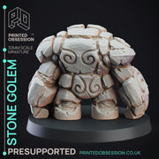 Stone Golem - Construct - PRESUPPORTED - D&D 32mm - Only-Games
