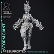 Female Storm Giant - 2 Versions - PRESUPPORTED - 32 mm scale - Only-Games