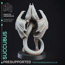 Succubus - Medium Fiend - PRESUPPORTED - 32mm Scale
