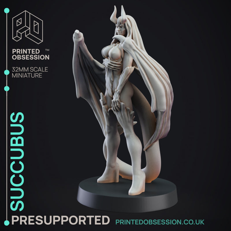 Succubus - Medium Fiend - PRESUPPORTED - 32mm Scale