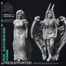 Succubus & Incubus Collection - 14 models 7 demon 7 human disguise - PRESUPPORTED - 32 mm Scale