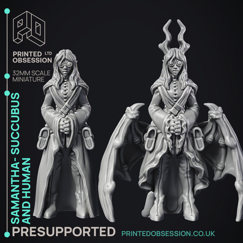 Succubus & Incubus Collection - 14 models 7 demon 7 human disguise - PRESUPPORTED - 32 mm Scale