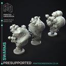 Bee Swarms - Insect Swarms -  PRESUPPORTED - Illustrated and Stats - 32mm scale