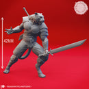 Tabaxi Barbarian - Tabletop Miniature (Pre-Supported)