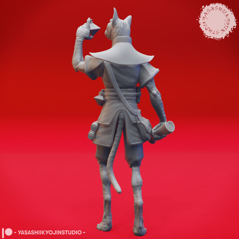 Tabaxi Artificer - Tabletop Miniature (Pre-Supported) - Only-Games