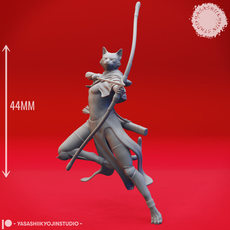 Tabaxi Ranger - Tabletop Miniature (Pre-Supported)