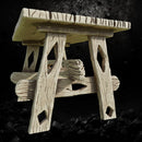 Wood Table - Tabletop Furniture Terrain STL, DnD & Wargaming Scenery