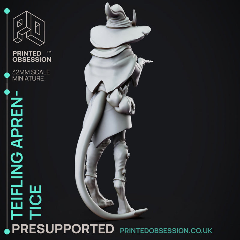 Nendra - Teifling Wizard Aprentice - PRESUPPORTED - 32 mm scale