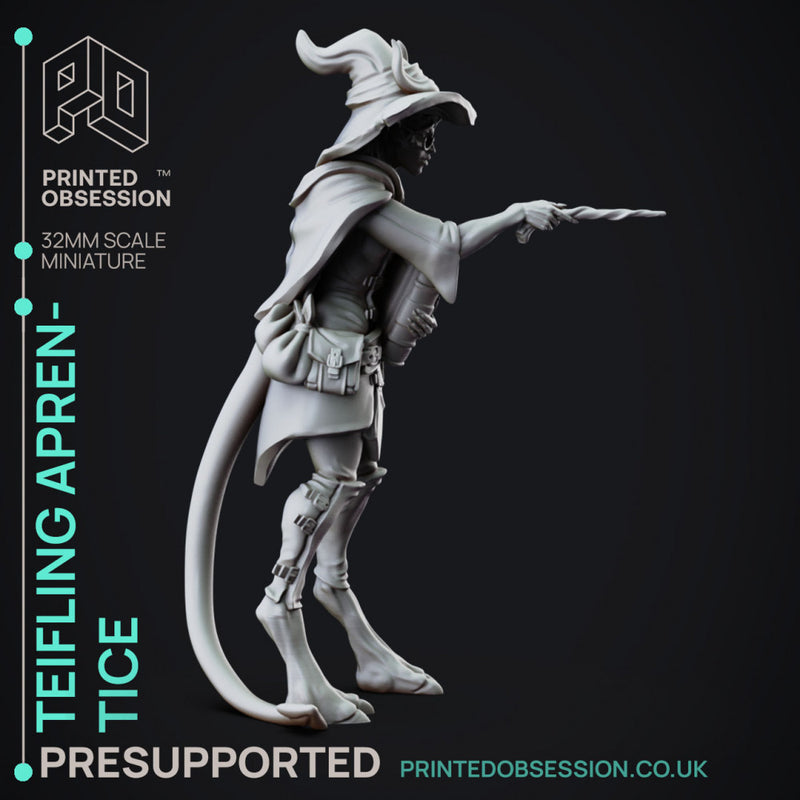 Nendra - Teifling Wizard Aprentice - PRESUPPORTED - 32 mm scale