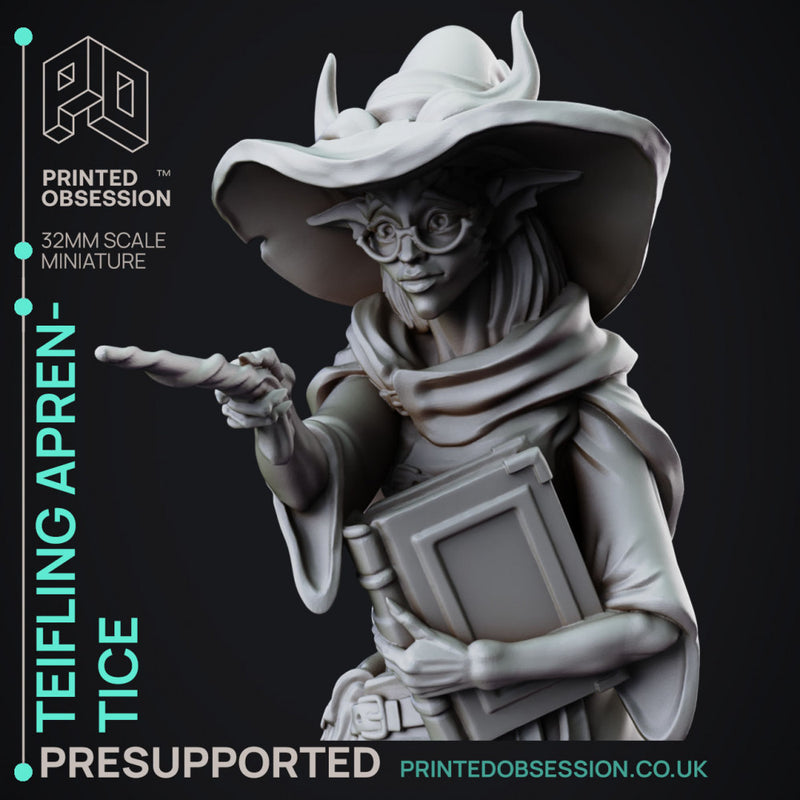 Nendra - Teifling Wizard Aprentice - PRESUPPORTED - 32 mm scale