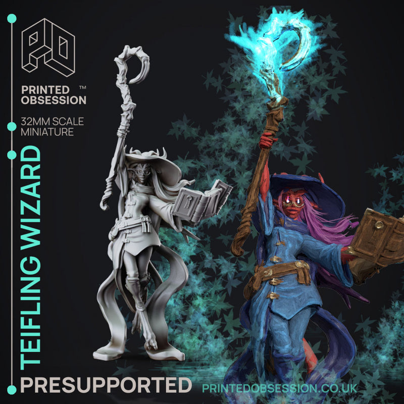 Nendra - Teifling High Mage - PRESUPPORTED - 32 mm scale - Only-Games