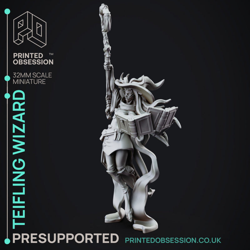 Nendra - Teifling High Mage - PRESUPPORTED - 32 mm scale - Only-Games