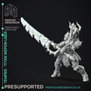 Temper - Great Wepon Fighter - Monster Hunting Party -  PRESUPPORTED - Illustrated and Stats - 32mm scale