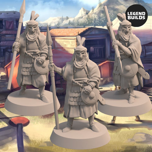 Temple Guards of Adan-Maduk Bundle (3 miniatures) - 3D printable miniature – STL file - Only-Games