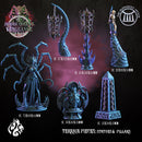 Dark Elf Statues & Pillars  ~ Spider Queen's Vengeance scenery