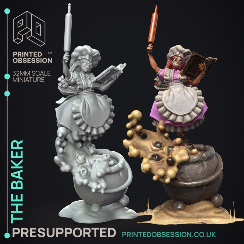 The Baker - Boss Creature -  PRESUPPORTED - Illustrated and Stats - 32mm scale