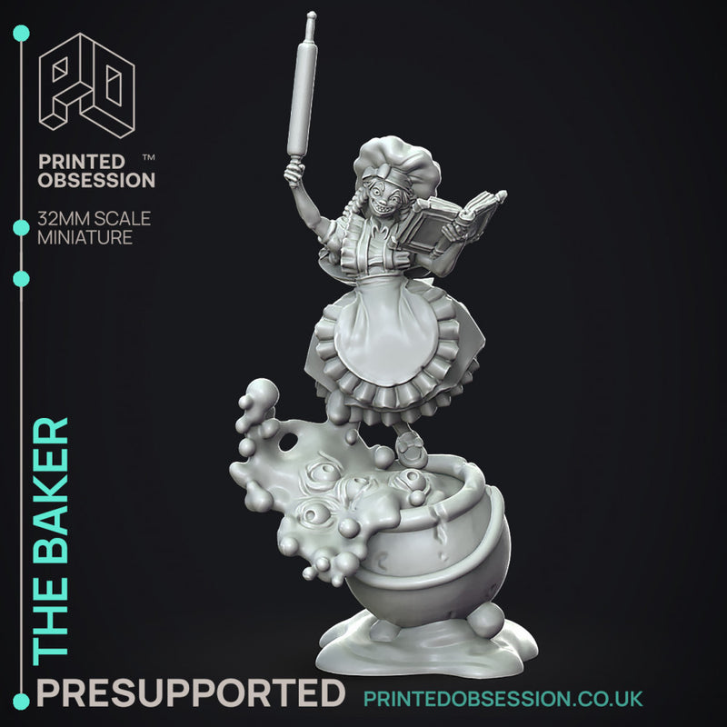 The Baker - Boss Creature -  PRESUPPORTED - Illustrated and Stats - 32mm scale