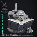 Book Keeper - NPC Libarian -  PRESUPPORTED - Illustrated and Stats - 32mm scale