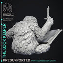 Book Keeper - NPC Libarian -  PRESUPPORTED - Illustrated and Stats - 32mm scale