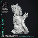 Cat King - NPC Familar - PRESUPPORTED - Illustrated and Stats - 32mm scale