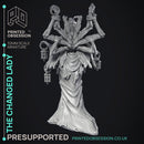 The Changed Lady - Boss Cryptid - Cryptids of the Darkwoods -  PRESUPPORTED - Illustrated and Stats - 32mm scale