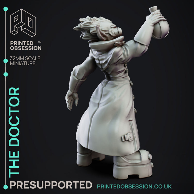 The Doctor - Goblin Alchemist - Goblin Potion Brewer - PRESUPPORTED - 32mm scale - Only-Games