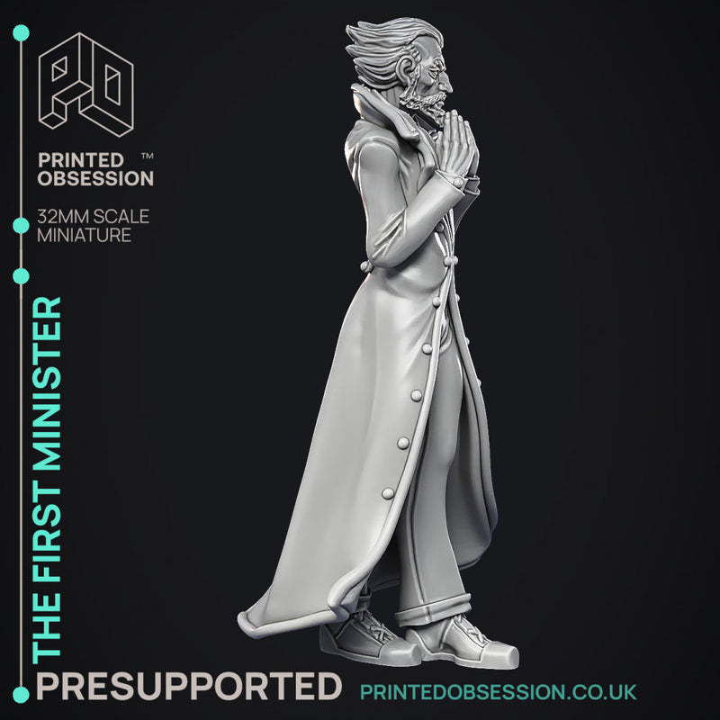 First Minister - Lord Patrician -  PRESUPPORTED - Illustrated and Stats - 32mm scale