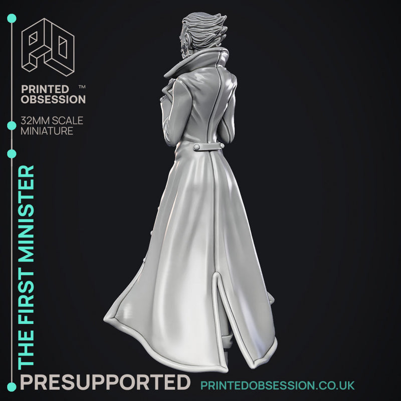 First Minister - Lord Patrician -  PRESUPPORTED - Illustrated and Stats - 32mm scale