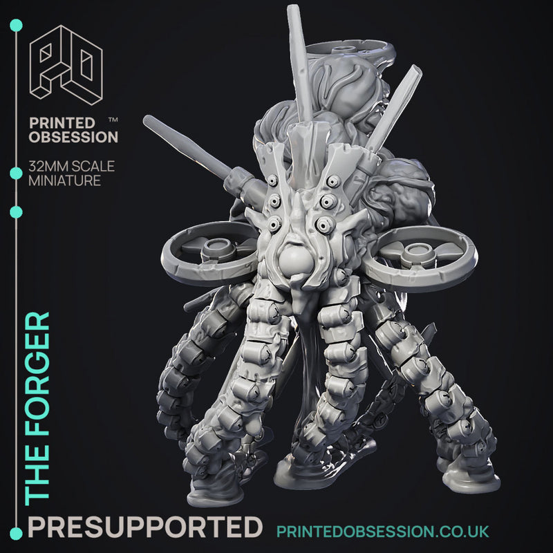 The Forger - Large Octopus Scrap Monster -  PRESUPPORTED - Illustrated and Stats - 32mm scale