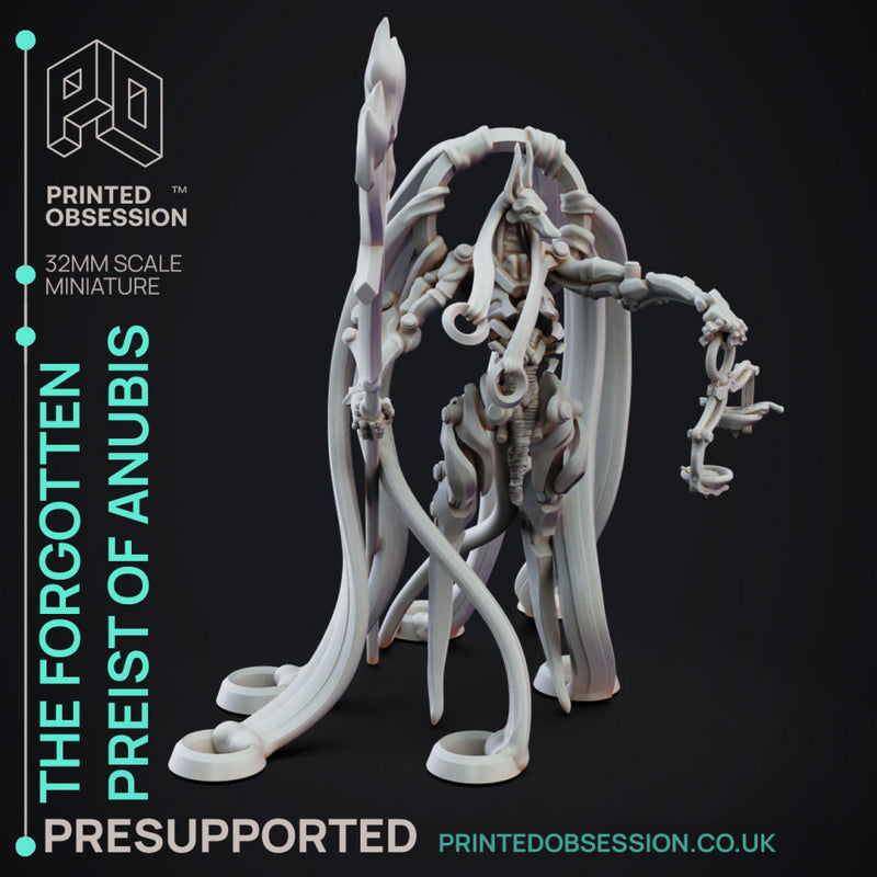 The forgotten Priest of Anubis - Presupported - 32mm scale - D&D