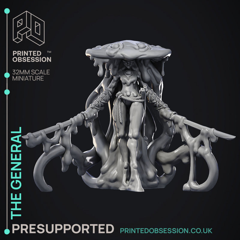 The General - Scrapwastes Boss - PRESUPPORTED - Illustrated and Stats - 32mm scale