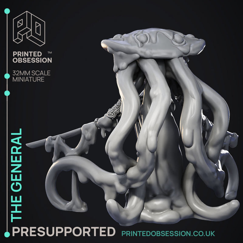 The General - Scrapwastes Boss - PRESUPPORTED - Illustrated and Stats - 32mm scale
