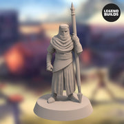 FREE – Night’s Cult Follower with Spear - Pose 1 – 3D printable miniature – STL file - Only-Games