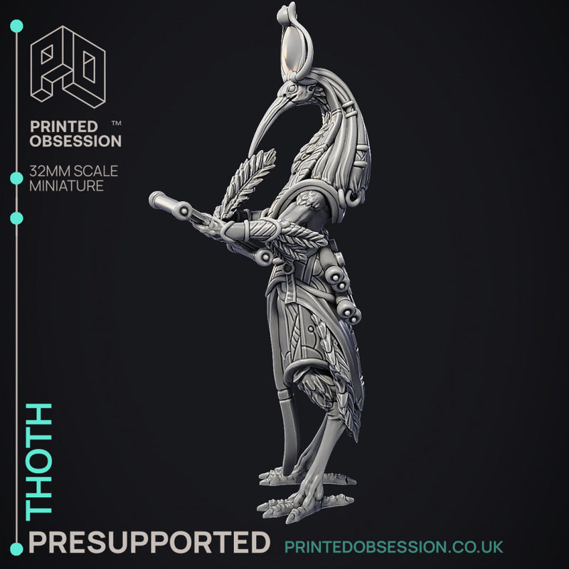 Thoth - God of knowledge - Court of Anubis -  PRESUPPORTED - Illustrated and Stats - 32mm scale