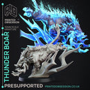 Thunder Boar - Elemental Familar - PRESUPPORTED - 32mm scale
