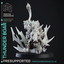 Thunder Boar - Elemental Familar - PRESUPPORTED - 32mm scale