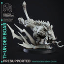 Thunder Boar - Elemental Familar - PRESUPPORTED - 32mm scale