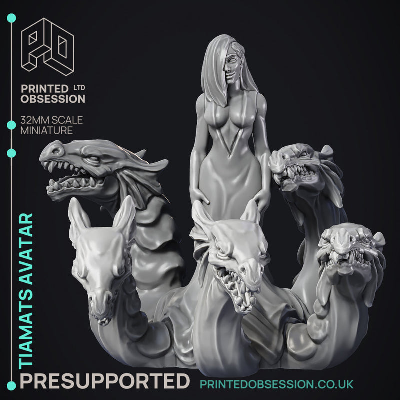 Tiamats Avatar - Boss Monster - PRESUPPORTED - Hell Hath No Fury - 32mm scale