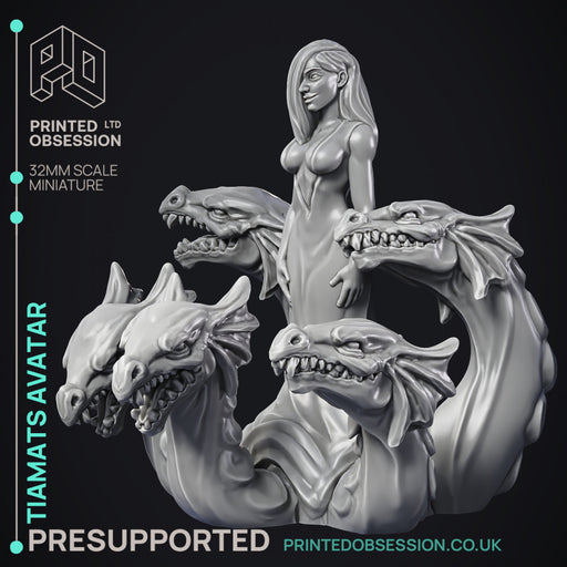 Tiamats Avatar - Boss Monster - PRESUPPORTED - Hell Hath No Fury - 32mm scale - Only-Games