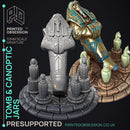 Tomb - Egyptian Enviroment Model - Court of Anubis -  PRESUPPORTED - Illustrated and Stats - 32mm scale