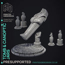 Tomb - Egyptian Enviroment Model - Court of Anubis -  PRESUPPORTED - Illustrated and Stats - 32mm scale