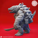 Dual Sword Tortle - Tabletop Miniatures (Pre-Supported)