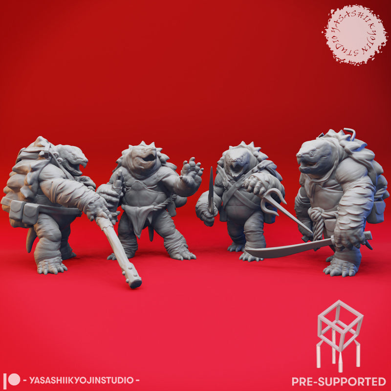 Tortle Gang- Tabletop Miniatures (Pre-Supported)