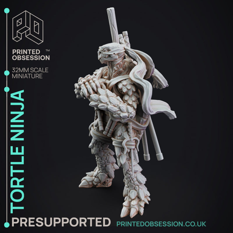 Tortle Ninja - Mimics Vs Ninjas - PRESUPPORTED - 32mm