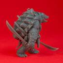 Dual Sword Tortle - Tabletop Miniatures (Pre-Supported)